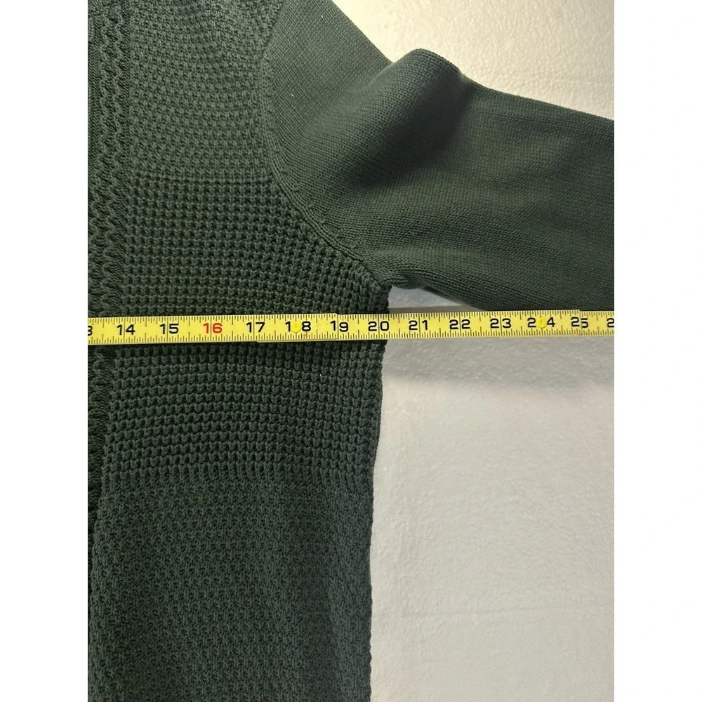 Ben Sherman Sweater‎ Men Medium Green Cable-Knit Long Sleeve Sweatshirt Pullover